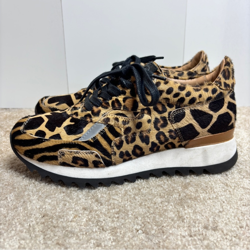 Greats x Nick Wooster Pronto Calf Hair Leopard Print Sneakers Size 38.5 - Picture 13 of 13